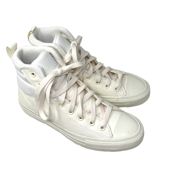 Converse Chuck Taylor Berkshire Boot High Beige Leather Women's Sneakers 171428C - Picture 7 of 9